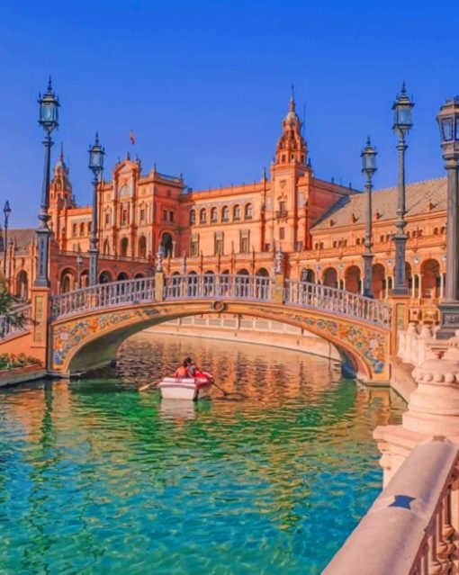 Plaza De España Spain paint by numbers