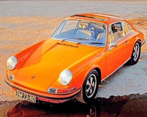 Porsche Retro Car paint by numbers