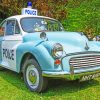 Retro Vintage Police Light Blue paint by numbers