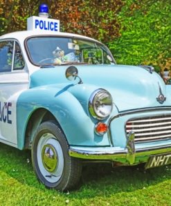 Retro Vintage Police Light Blue paint by numbers