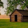 Small Cabin In Landscape paint by numbers