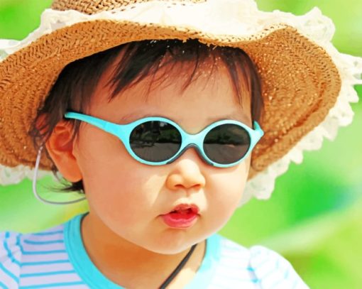 Stylish Asian Baby paint by numbers