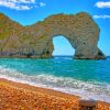 Summer Beach With Durdle Door paint by numbers