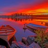 Sweden Sunrises Boat Paint By Numbers