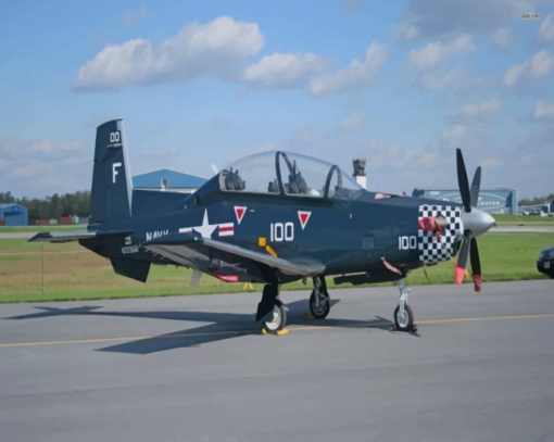 T6 Texan Jet Aircraft paint by numbers