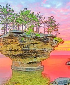 Turnip Rock In Michigan paint by numbers