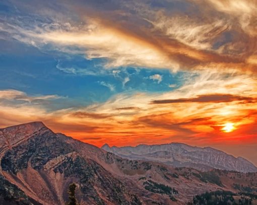 Utah Mountain Sky Paint By Numbers