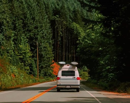 Van Driving Through Mountains paint by numbers