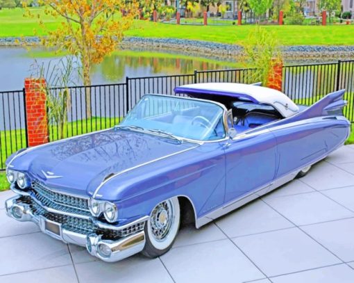 Vintage Cadillac Eldorado Car paint by numbers