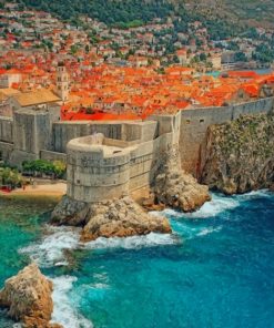 Walls Of Dubrovnik Croatia paint by numbers