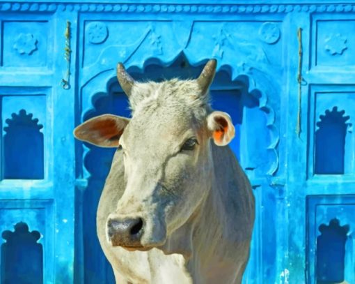 White Cow Paint By Numbers