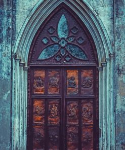 Wooden Door In Italy paint by numbers