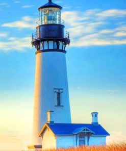 Oregon Yaquina Head Lighthouse paint by numbers