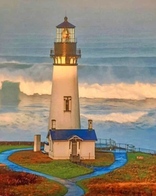 Yaquina Head Lighthouse paint by numbers