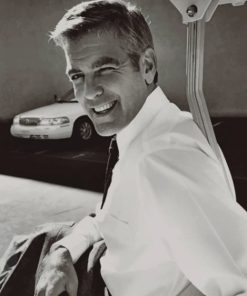 Actor George Clooney paint by numbers