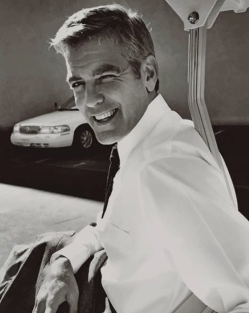 Actor George Clooney paint by numbers