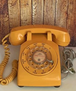 Aesthetic Vintage Yellow Phone paint by numbers