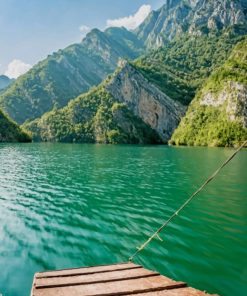 Albanian Beach And Mountains paint by numbers