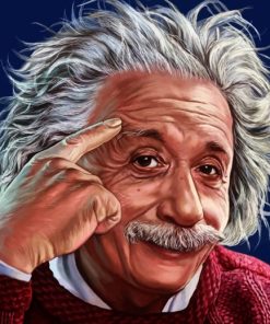 Albert Einstein Smiling paint by numbers