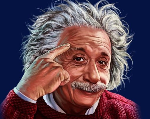 Albert Einstein Smiling paint by numbers