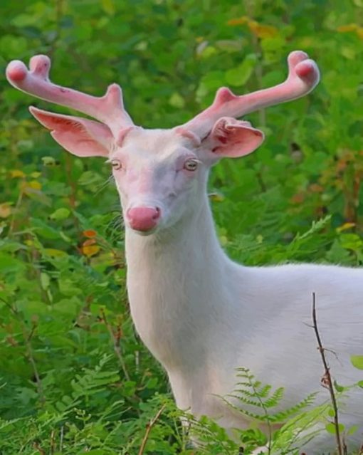 Albino Deer paint by numbers