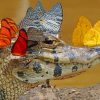 Alligator With Butterfly paint by numbers