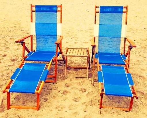 Beach Blue Chairs paint by numbers