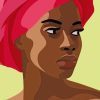 African Girl Illustration paint by numbers