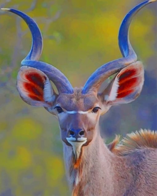 Beautiful kudu paint by numbers