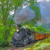 Beautiful Old Train paint by numbers