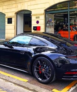 Black Porsche Panamera paint by numbers