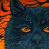 Black Cat Halloween Art paint by numbers