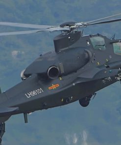 Caic Wz 10 Attack Helicopter China Military paint by numbers