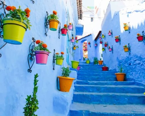 Chefchaouen Morocco paint by numbers