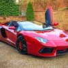 Cherry Red Lamborghini paint by numbers