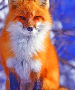 Cute Orange Fox paint by numbers