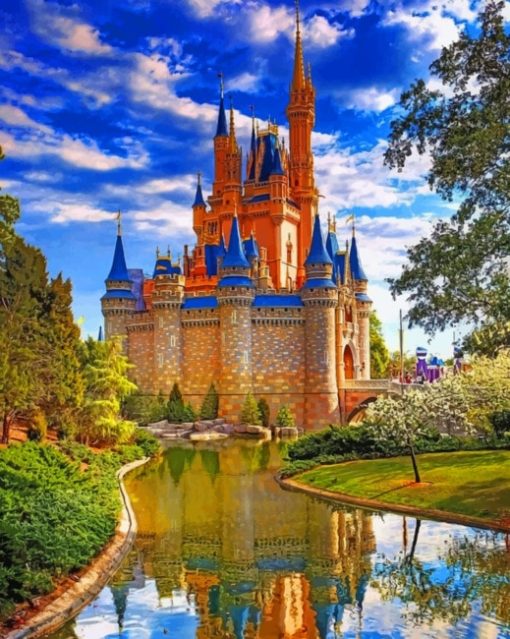 Disney World Cinderella Castle paint by numbers