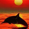 Dolphins At Sunset paint by numbers