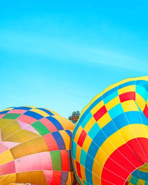 Colorful Hot Hair Balloons paint by numbers