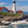 England Coast Lighthouses paint by numbers