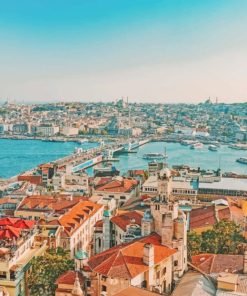 Galata Bridge Turkey paint by numbers