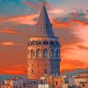 Galata Tower Istanbul paint by numbers