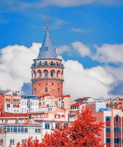 Galata Tower paint by numbers