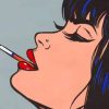 Girl Smoking Pop Art paint by numbers