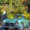 Green Classic Mercedes paint by numbers