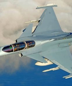 Gripen Fighter Jet Aircraft paint by numbers