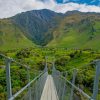 Hanging Bridge Over Icelandic Fields And Mountain paint by numbers