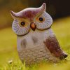 Horned Owl Figurine Bird paint by numbers