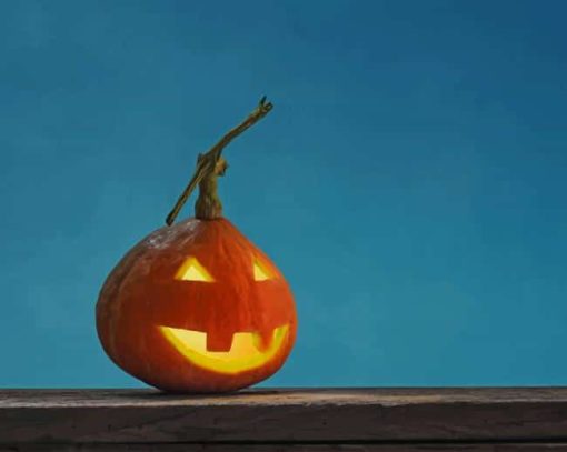 Jack O Lantern With Glowing Smile paint by numbers