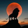 Lion At The Moonlight paint by numbers